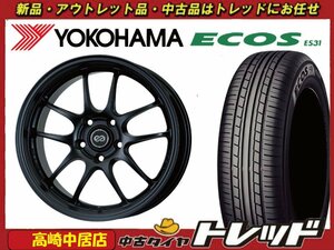 高崎中居店 新品アウトレットサマータイヤ 4本セット ENKEI PF01 17インチ 7.0J +48 5穴 PCD114.3 × ヨコハマ ECOS ES31 215/50R17