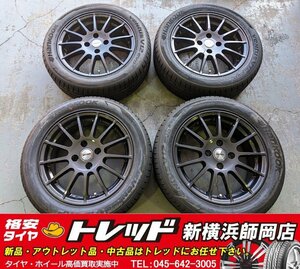 師岡店 美品!中古アルミタイヤ 4本SET IRVINE F01 16インチ6.5J-4穴108+25GM & VENTUS V12 evo2 K120 205/55R16 CITRON C3/PEUGEOT 308等