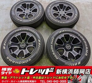 . hill used wheel tire 4ps.@SET M.T.S.Japan MJ-01S 16 -inch 7.0J-6 hole 139.7+38BP YOKOHAMA PARADA PA03 215/65R16C 109/107S Hiace .