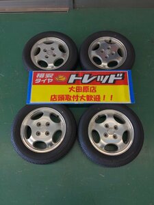 大田原店★中古ホイールタイヤSET 4本★スズキ純正 13インチ4.0Ｊ★セイバーリング SL101 155/65R13★アルト/ワゴンR/パレットなど