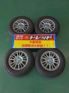 大田原店★中古ホイールタイヤSET 4本★ウェッズ 13インチ5.0Ｊ★ヨコハマ ブルーアースRY55 165/80R13★プロボックス/サクシードなど