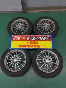 大田原店★中古ホイールタイヤSET 4本★エコフォルム 15インチ6.0Ｊ★ヨコハマ ブルーアースGT 185/60R15★シエンタなど