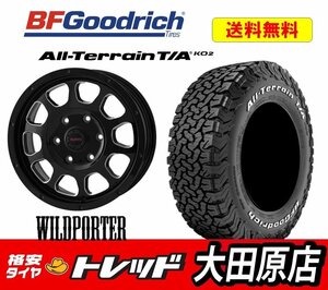 大田原店★送料無料★新品タイヤホイールセット 4本★CROSS TEN 17インチ 8.0J 6穴 +20 BK/SM★BF Goodrich All-Terrain T/A KO2 285/70R17