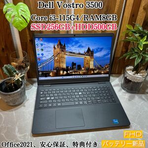 【美品】Dell Vostro 5300/SSD256G+HDD500GB