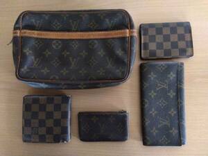 LOUIS VUITTON ルイ ヴィトン セカンドバック・定期入れ・財布・ 長財布・ キーケース 5点セット中古品