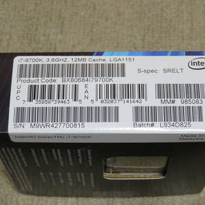 中古 Intel Corei7-9700K BX80684I79700K BOX 3.60GHz SRELT LGA1151 第9世代 CPU FAN付の画像4