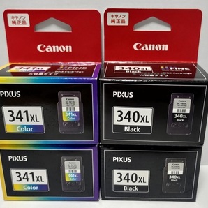 未使用 キャノン CANON 純正 インクカートリッジ BC-340XL,BC-341XL 各2個セット 大容量  PIXUS FINE Cartridge 送料無料 の画像1