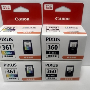 未使用 キャノン CANON 純正 インクカートリッジ BC-360,BC-361 標準容量 各2個セット 未開封 送料無料の画像1