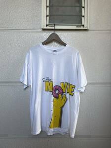 レア 00s THE SIMPSONS MOVIE Tシャツ ホワイト WHITE 白 2006年 シンプソンズ tee 2006年 コピーライト 映画 ヴィンテージ ビンテージ