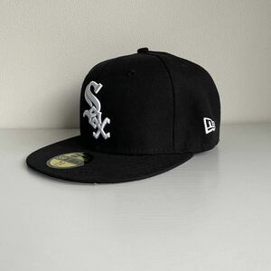 新品　野球帽子　7 5/8 シカゴ・ホワイトソックス キャップ　90s キャップ　刺繍ロゴ　59FIFTY LA 　大人用　black 黒