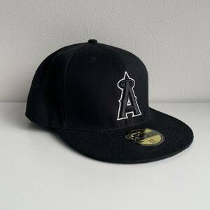 新品　MLB キャップ ニューエラ ロサンゼルス・エンゼルスLos Angeles Angels 7 3/8　メジャーリーグ 大谷翔平 ブラック
