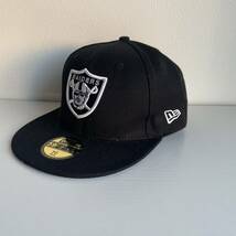 新品　NFL Raiders 59FIFTY 帽子 夏 キャップ　7 1/2 LV 黒　男女兼用 ラスベガス・レイダース　アメリカフットボール　_画像1