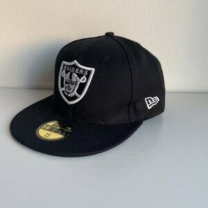 新品　NFL Raiders 59FIFTY 帽子 夏 キャップ　7 1/2 LV 黒　男女兼用 ラスベガス・レイダース　アメリカフットボール　