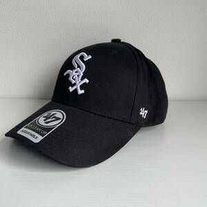 新品　野球帽子　調節可能 シカゴ・ホワイトソックス キャップ　90s キャップ　刺繍ロゴ　47 大人用　black 黒