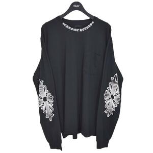 クロムハーツ CHROME HEARTS ネックロゴホースシューロングスリーブカットソー ブラック サイズ：XL 商品番号:8066000242804