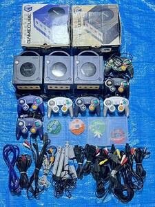 Nintendo　ニンテンドー　任天堂　ゲームキューブ　本体　コントローラー　ケーブル　まとめ売り 部品取り　ゲーム機　おもちゃ ①