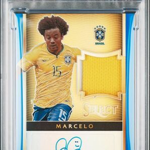 PSA9 2015 PANINI SELECT MARCELO JERSEY AUTO マルセロ 直筆サインカード 50枚限定