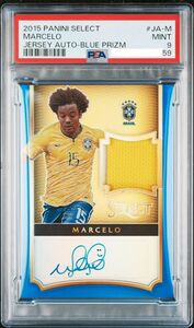 PSA9 2015 PANINI SELECT MARCELO JERSEY AUTO マルセロ 直筆サインカード 50枚限定