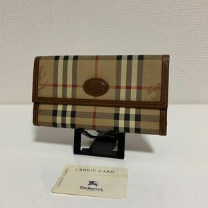 新品　未使用品　Burberry バーバリー　ノバチェック　レザー　長財布　薄型