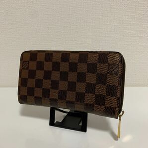 美品 LOUIS VUITTON ルイヴィトン ダミエ ラウンドファスナー ジッピーウォレット 長財布 ブラウン 2018年モデルの画像1