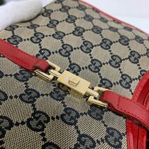 未使用品　美品　GUCCI グッチ ジャッキー GGキャンバス ハンドバッグ 肩掛け 赤_画像7