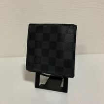 美品　LOUIS VUITTON ルイヴィトン ポルトフォイユ マルコ ダミエグラフィット　二つ折り財布 ブラック _画像10