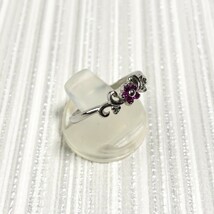 ジュールアンジュール　Pt900　ダイヤモンド0.02ct　ルビー　＃10.5　10.5号　リング　指輪　プラチナカラー　ジュエリー_画像4