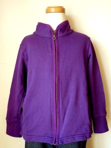 BNT ZIP UP ジップアップスウェット パープル Mサイズ 160cm 日本製 綿100%