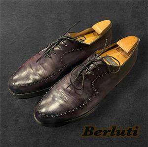 ⑨ 良品　Berluti ベルルッティ　革靴　レザー シューキーパー 6 1/2 ビジネスシューズ ウィングチップ 本革 ブランド品