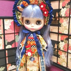 【夢人夜呉服店】ネオブライス Blythe ブライス ブライス着物 ハーフボンネットのお着物セット(桃色)の画像4