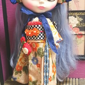 【夢人夜呉服店】ネオブライス Blythe ブライス ブライス着物 ハーフボンネットのお着物セット(桃色)の画像7