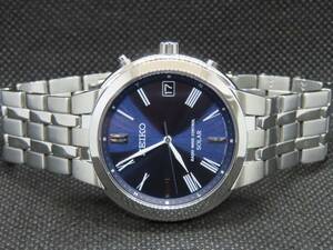 1円～【良品】SEIKO/セイコーSPIRIT/スピリット ソーラー電波時計 メンズ■SBTM185●7B52★全国送料無料