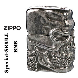 ZIPPO/スカルジャケットBNB ブラックニッケル バレル仕上げ オイルライター ドクロ SPECIAL-SKULL-BNB 送料無料【ネコポス可】