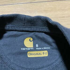 T-14 Carhartt/カーハート（メキシコ製） サイズ S（日本 M～程度）・黒！ 片V スェット・トレーナーの画像6