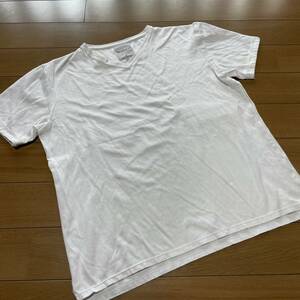 D-1　Re（アールイークロージング・日本製）　サイズ L・白！　Vネック Tシャツ