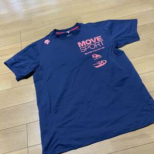 G-19　デサント（MOVE SPORT）　サイズ L・紺！　DRY Tシャツ