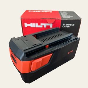 【未使用】　HILTI　 ヒルティ　 CPC搭載　 36V　 5.2Ah　 Li-ion　 純正　 リチウムイオン　バッテリーパック　 充電池　 蓄電池　2302144