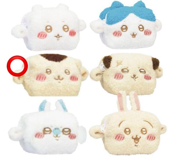 【新品】ちいかわ ふわふわキャラメルポーチ おきがえパジャママスコット くりまんじゅう ハチワレ