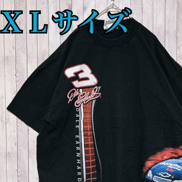 古着【入手困難】　レーシングTシャツ　プリント　size XL 輸入品　半袖