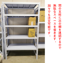 ★福岡引取限定★横幅200cm★大型ラック耐荷重100㎏ ★新品★ スチールラック　倉庫用ラック　業務用ラック　スチール棚　ボルトレス_画像6