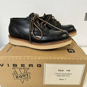 VIBERG ヴァイバーグ 145 オックスフォード 黒 クロムエクセルレザー UK7 茶芯 ブラック バイバー ビバーグ ヴィバーグ