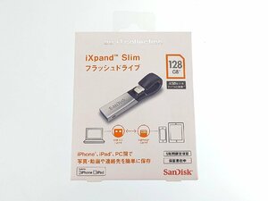 ● 未開封 au ＋1 collection iXpand Slim フラッシュドライブ サンディスク R06Z004A 128GB iPhone iPad PC 3779/2438