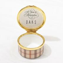 【未使用】英国製 ハルシオンデイズ HALCYON DAYS 2016 DAKS エナメル細工 小物入れ ピルケース インテリア ハウスチェック 記念モデル_画像9