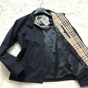 絶版美品BURBERRY LONDON M-65ミリタリージャケットジップアップジャケットL~Mノバチェック柄黒ブラック大きいサイズバーバリーロンドン