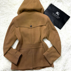 絶版美品BURBERRY BLACKLABELダッフルジャケットL~M大人気キャメルブラウンノバチェック柄ハーフコート大ブラレバーバリーブラックレーベルの画像7