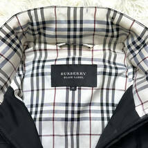 美品BURBERRY BLACKLABEL2wayマウンテンパーカーL~M黒シャドーノバチェックメタル釦ミリタリージャケットブラレバーバリーブラックレーベル_画像9