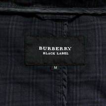 絶版美品銀釦BURBERRY BLACKLABELマウンテンパーカーL~Mミリタリージャケット黒ノバチェックデニム生地ブラレバーバリーブラックレーベル_画像9