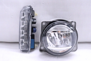 44-233★美品前期 LED M900A ルーミー★左フォグランプ デイライト セット KOITO 114-11092/TOKAIDENSO 22601 ASSY 純正★トヨタ (UK)