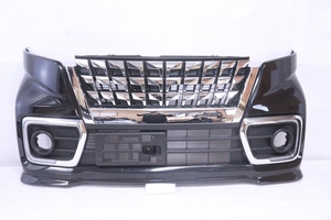 44-1825★後期 MK53S スペーシア custom フロントBumper Grille LEDイルミフォグCoverincluded★71711-79R5 Blackラメ ZJ3★Suzuki (QT)