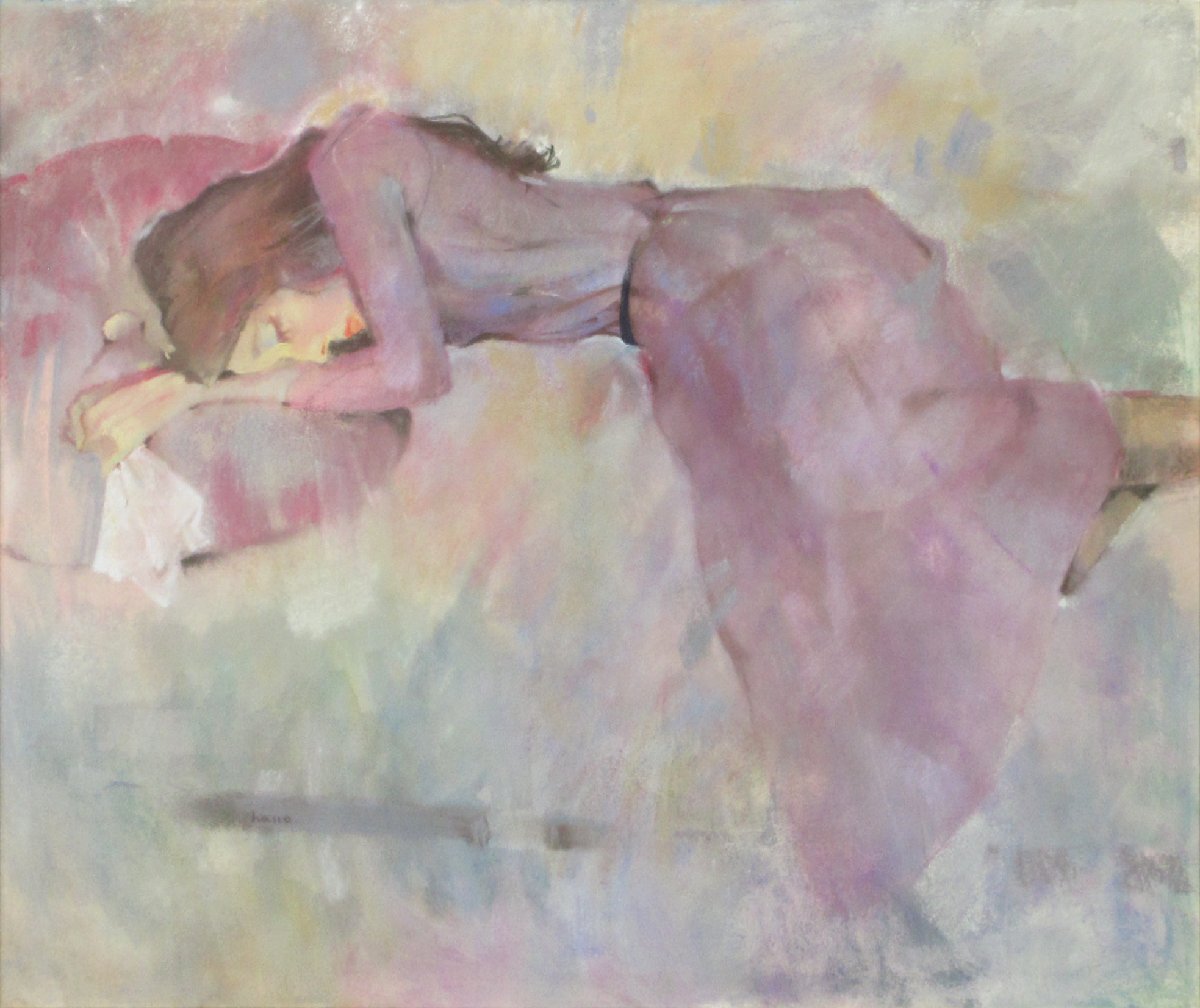 Ouvrage recommandé à trouver ! Hidenobu Hanohidenobu Sleep peinture au pastel [Galerie Masamitsu] M, ouvrages d'art, imprimer, sérigraphie